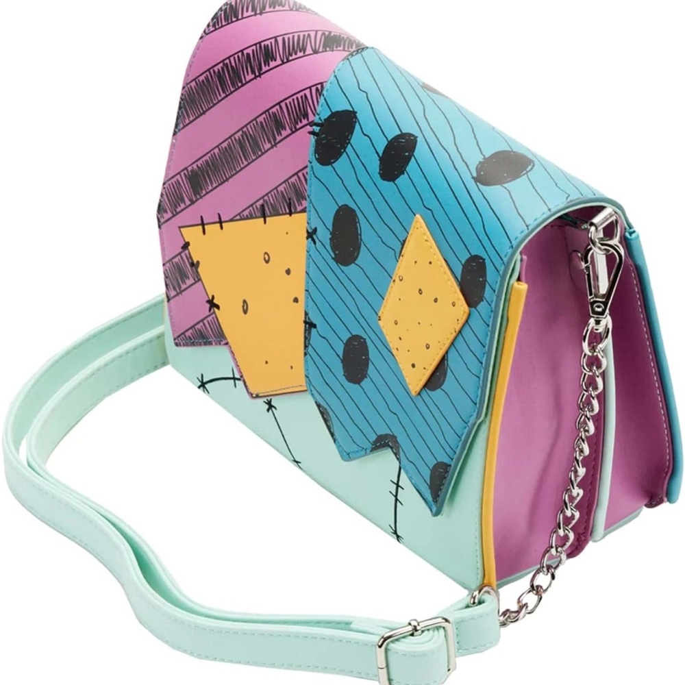 Loungefly Sally “Nightmare Before Christmas” Blue and Yellow Crossbody Bag - Picture 2 of 5